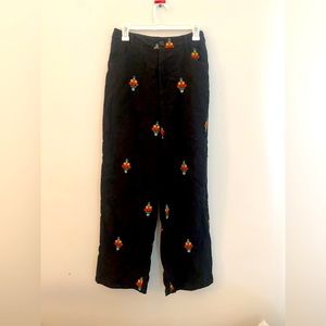 Cider Embroidered Wide Leg Pants Women